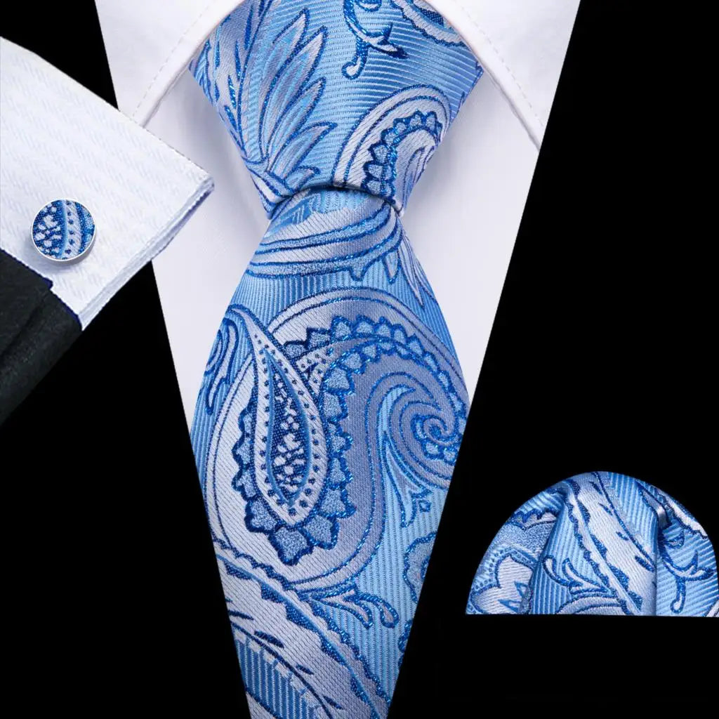 The Blue Spectrum Silk Tie Set
