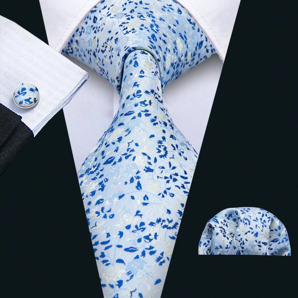The Blue Spectrum Silk Tie Set