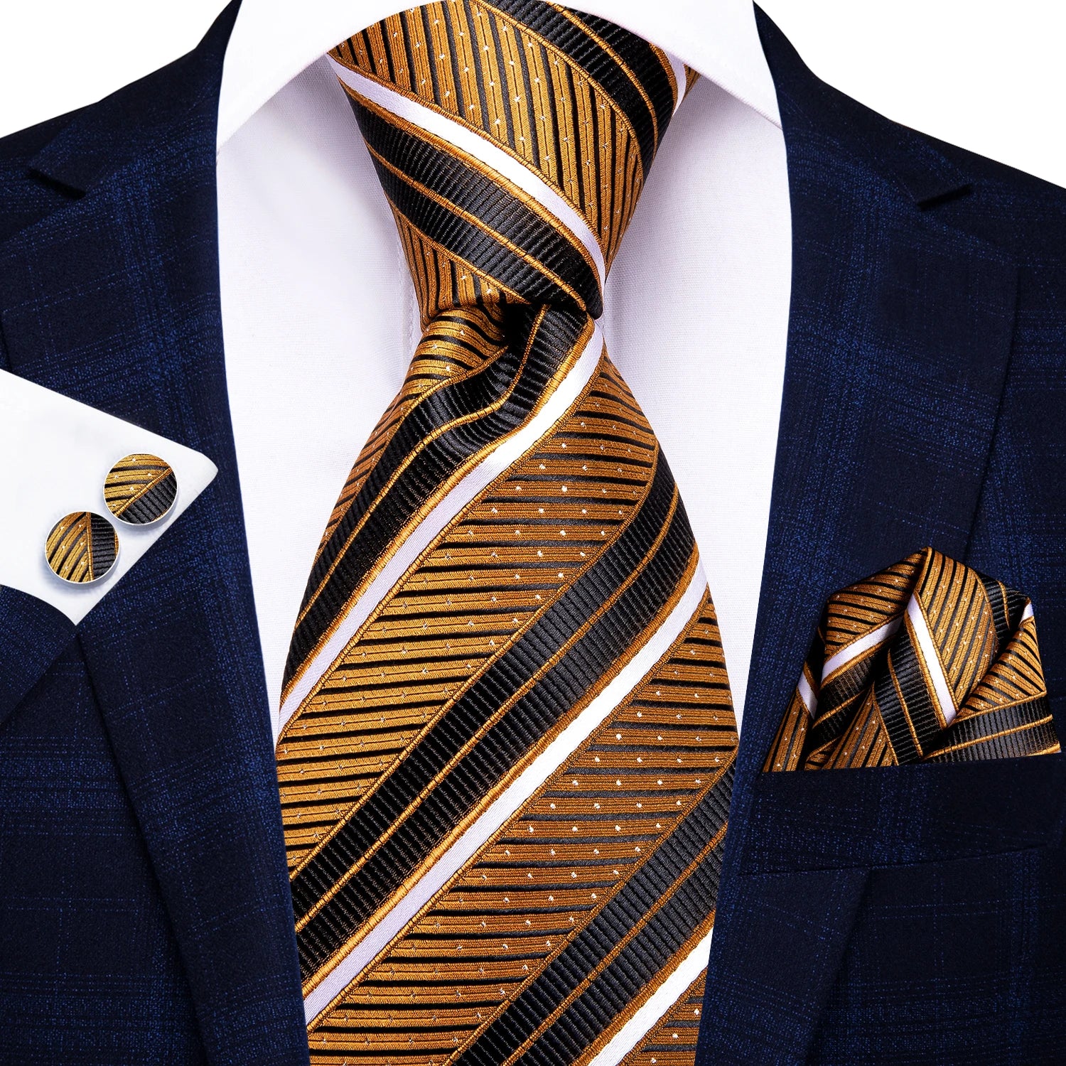 Regal Stripes Men’s Tie Set
