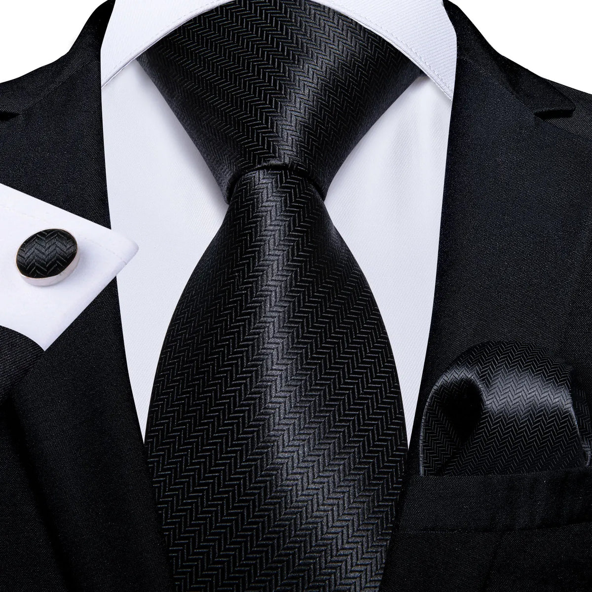 Elliot Textured Tie & Formal Accessories Set – 3 Piece