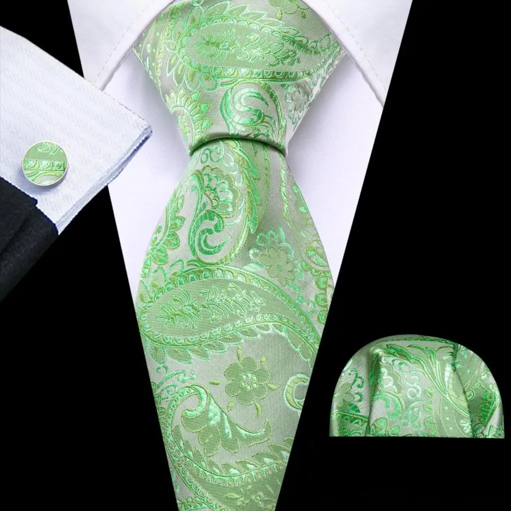 The Green Silk Tie Set
