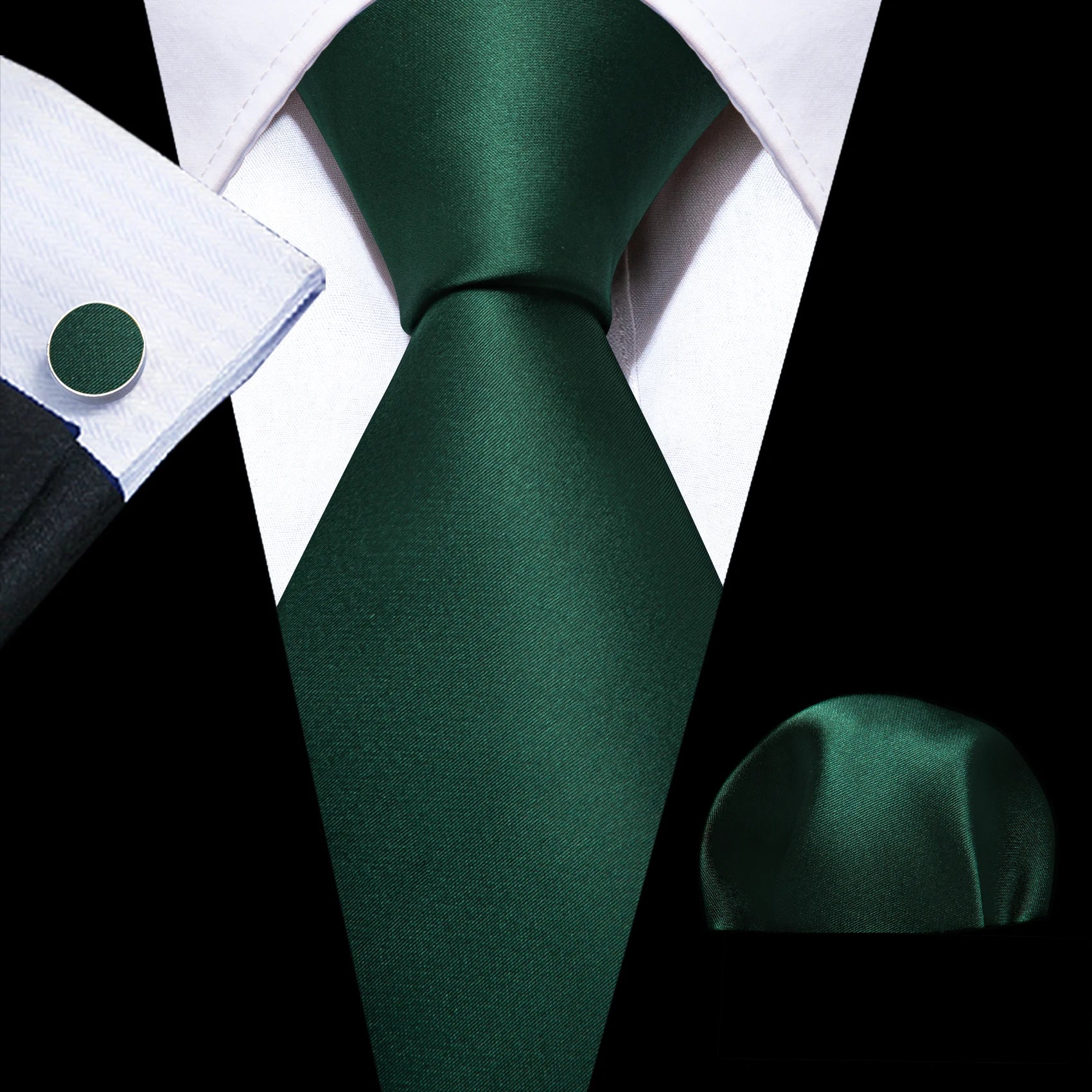 The Green Silk Tie Set