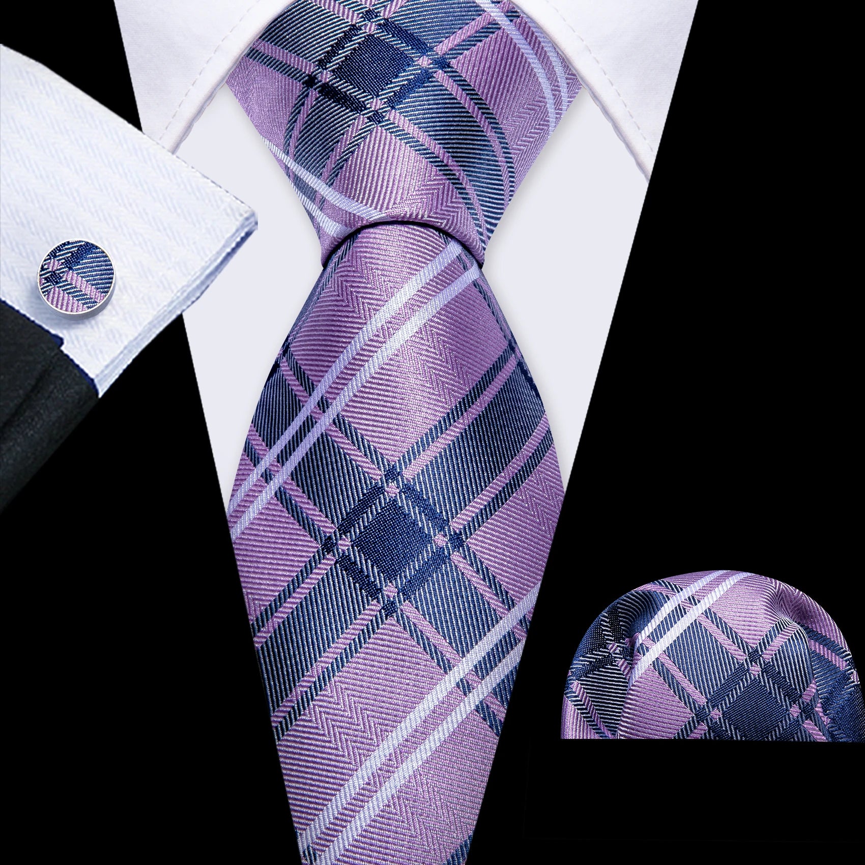 The Pink Coral Silk Tie Set