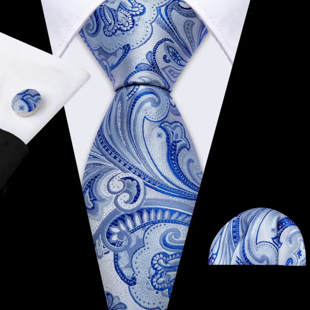 The Blue Spectrum Silk Tie Set
