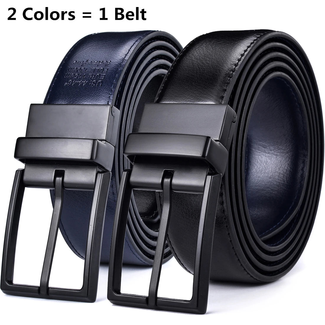 DualEdge Reversible Leather Belt – Two-in-One Men’s Belt with Rotating Buckle