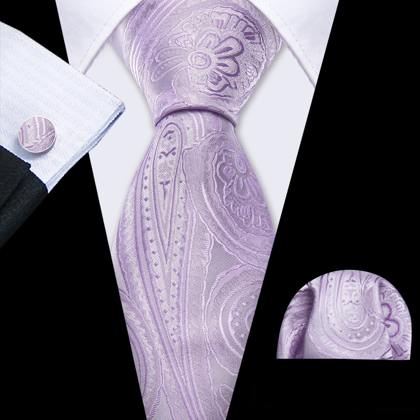 The Pink Coral Silk Tie Set