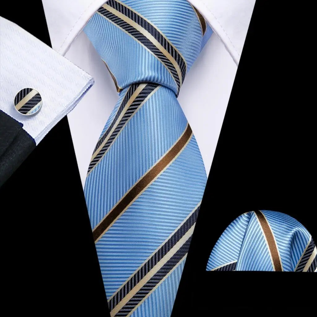 The Blue Spectrum Silk Tie Set