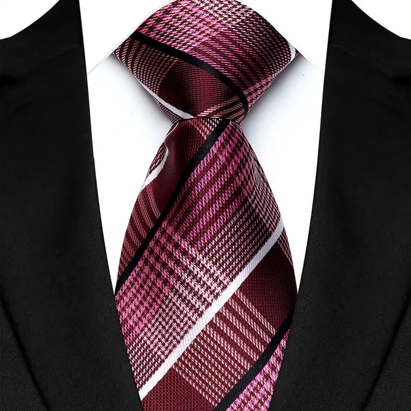 VelvetLine™ Classic Dark Red Paisley Tie (8CM)