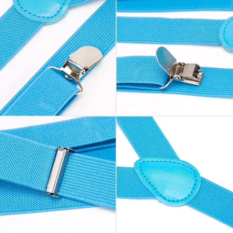 Elegant Elastic Y-Back Suspenders – Adjustable Unisex Braces in 26 Colors
