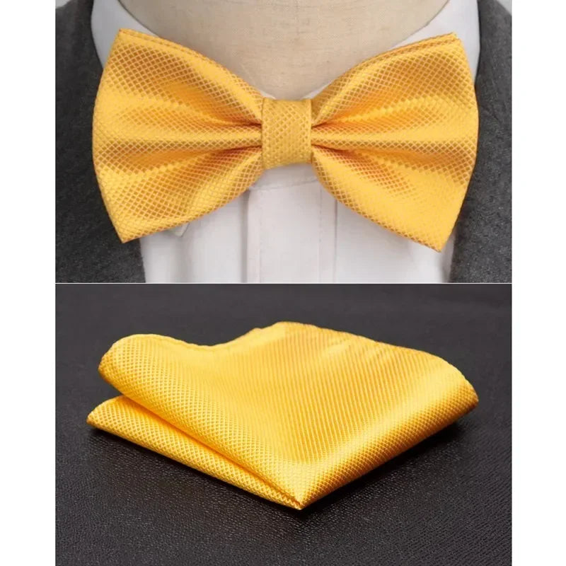 Velvero™ 2-Piece Bowtie & Cravat Set – Solid Color Formal Accessory for Weddings & Events