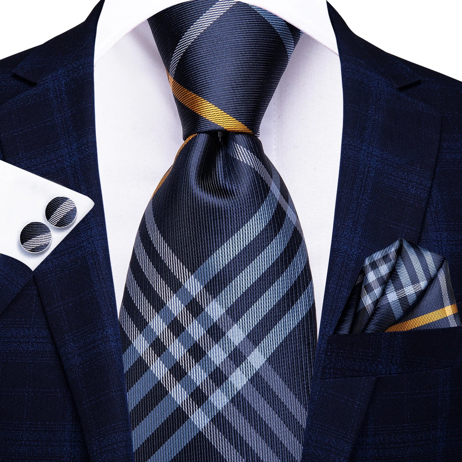 Regal Stripes Men’s Tie Set