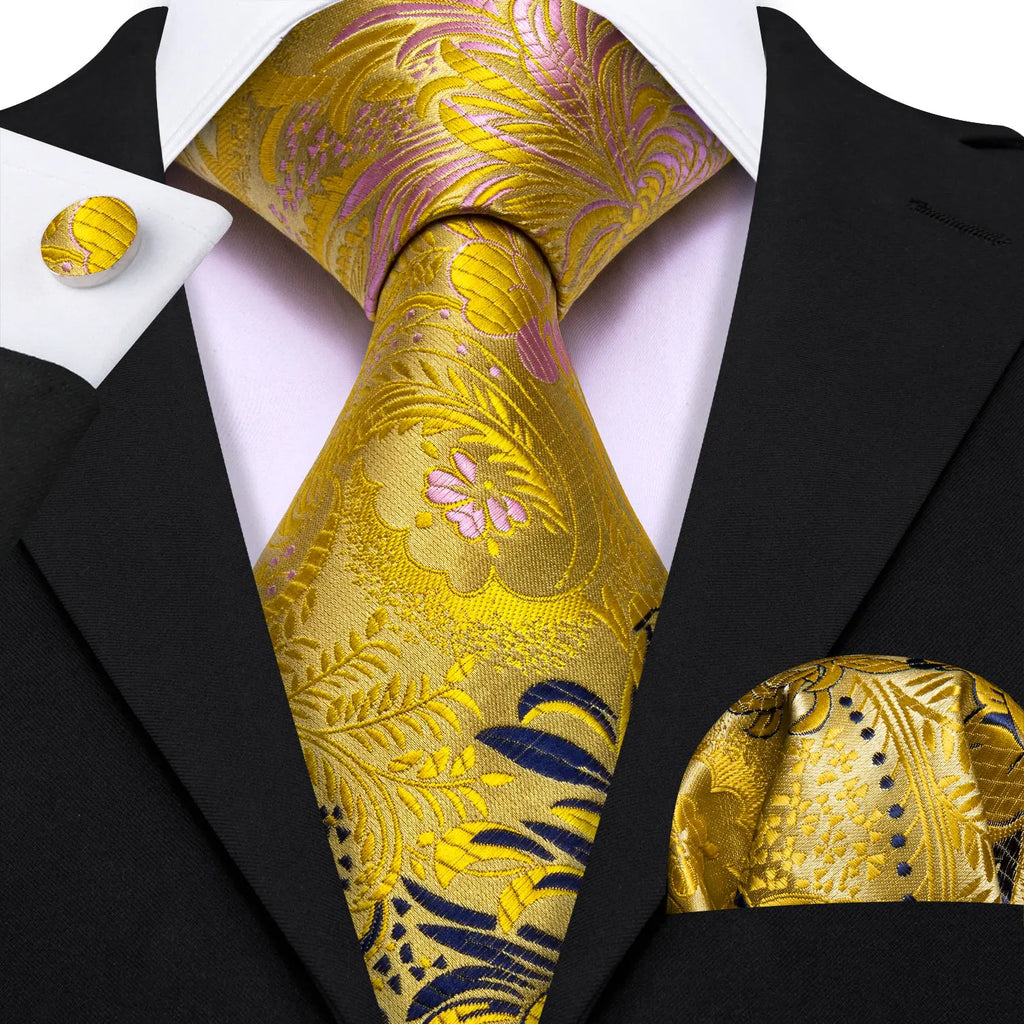 Golden Hour Jacquard Tie & Accessories Set