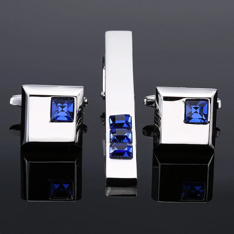 Classic Laser-Engraved Tie Clip & Cufflink Set