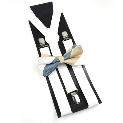 The Langford Striped Suspenders & Bowtie Set