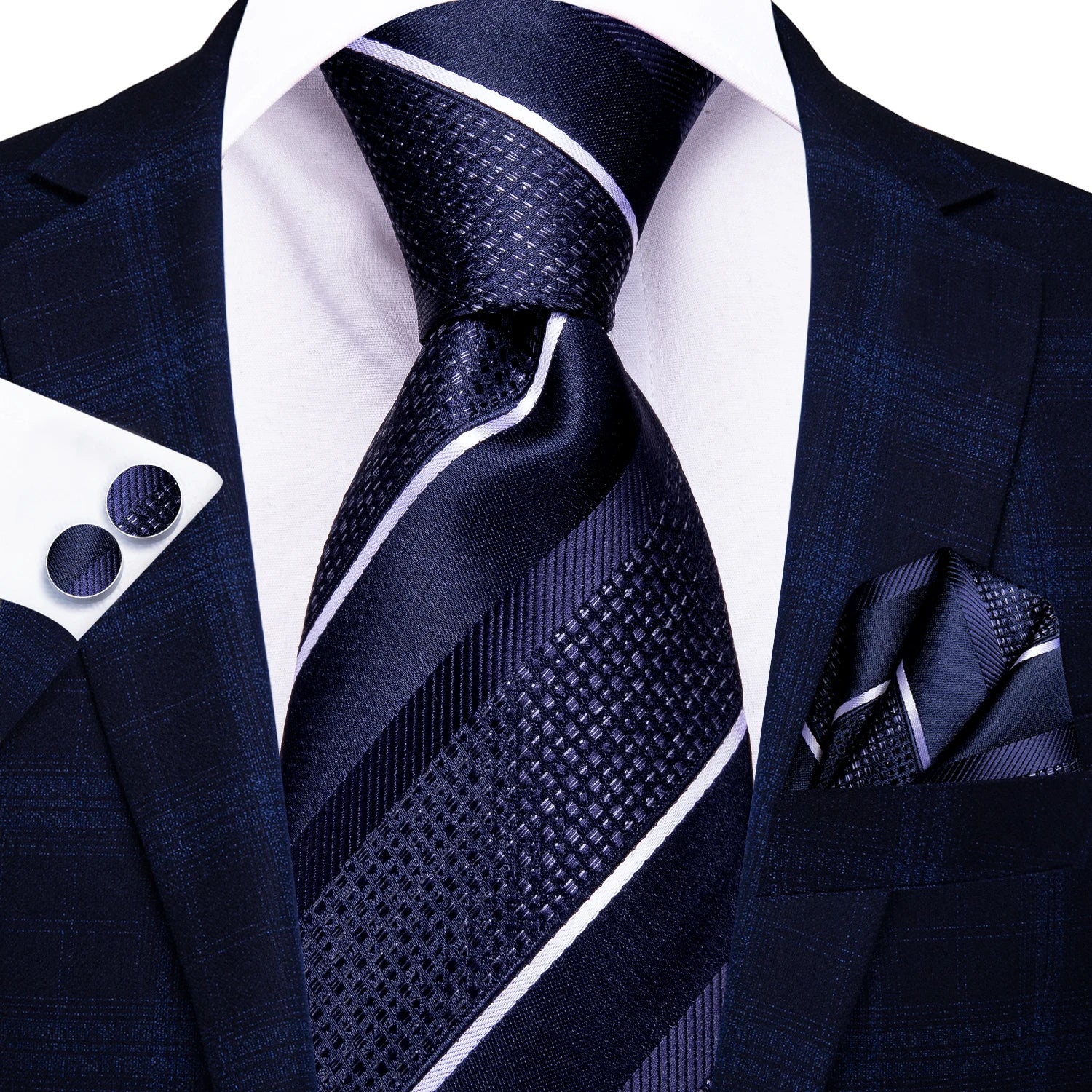 Regal Stripes Men’s Tie Set