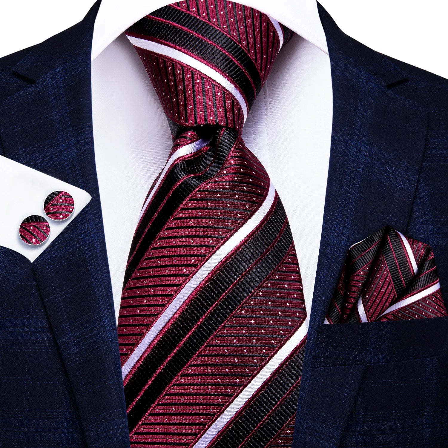 Regal Stripes Men’s Tie Set