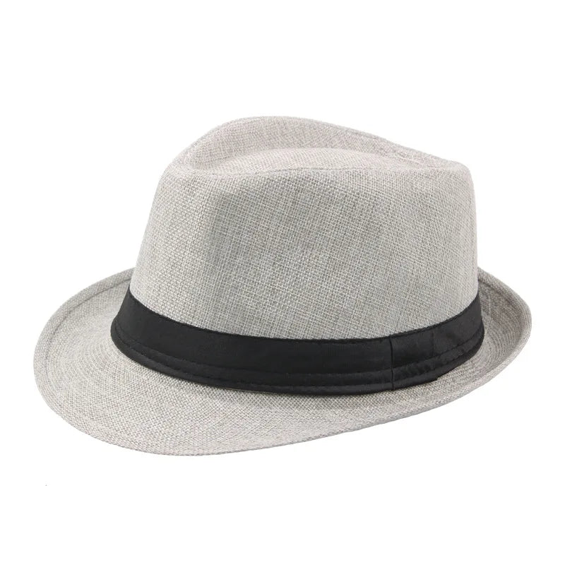 Trendy Wide Brim Straw Fedora Hat