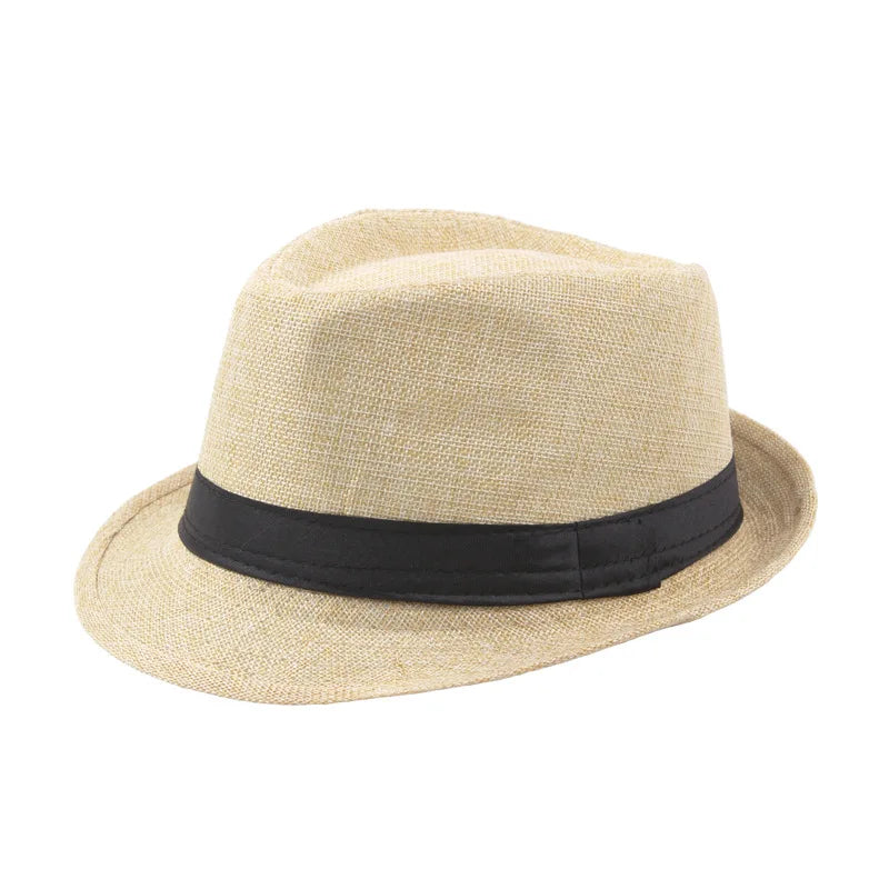 Trendy Wide Brim Straw Fedora Hat