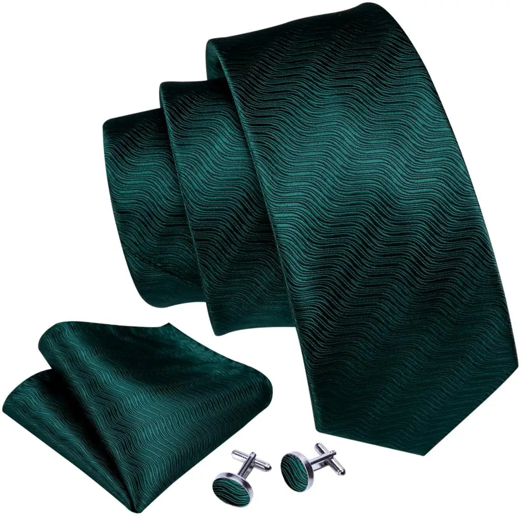 The Green Silk Tie Set