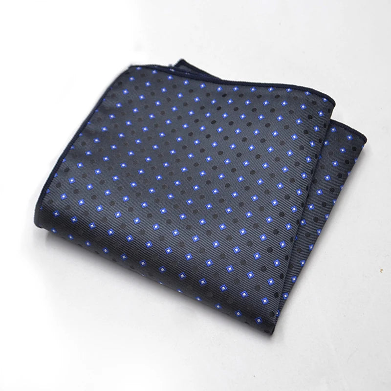 25cm Men’s Classic Paisley Striped Pocket Square – Elegant Handkerchief for Suit & Wedding