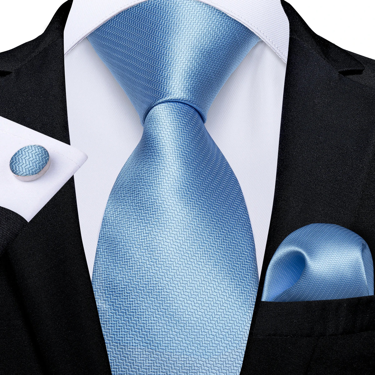 Elliot Textured Tie & Formal Accessories Set – 3 Piece