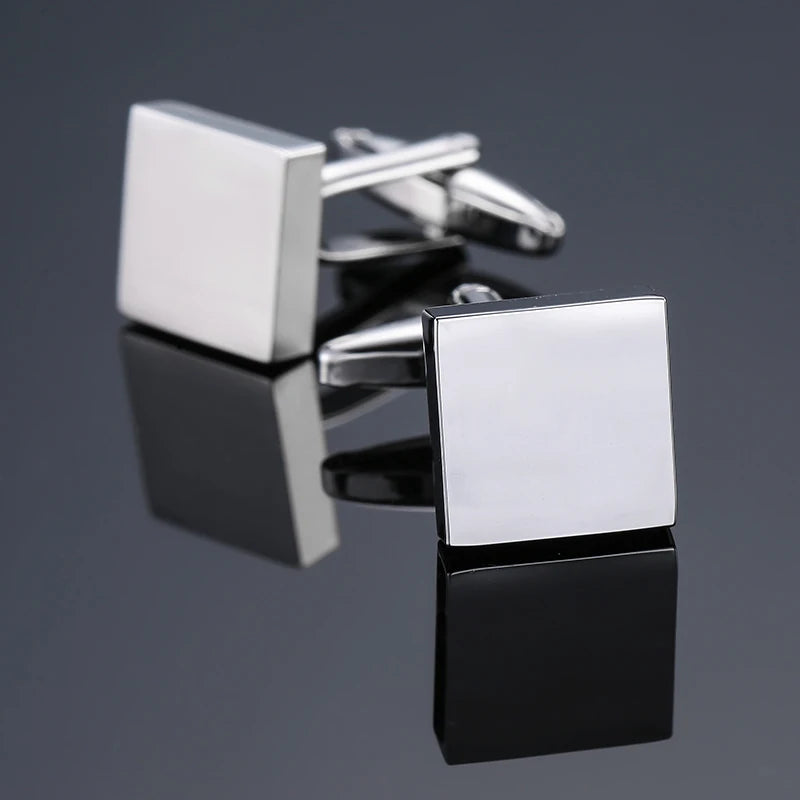 Luxury Square Laser-Engraved Cufflinks