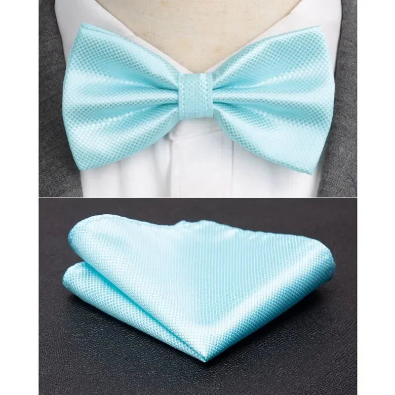 Velvero™ 2-Piece Bowtie & Cravat Set – Solid Color Formal Accessory for Weddings & Events