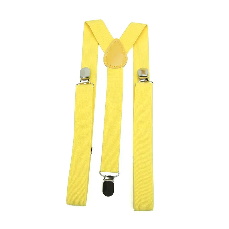 Elegant Elastic Y-Back Suspenders – Adjustable Unisex Braces in 26 Colors