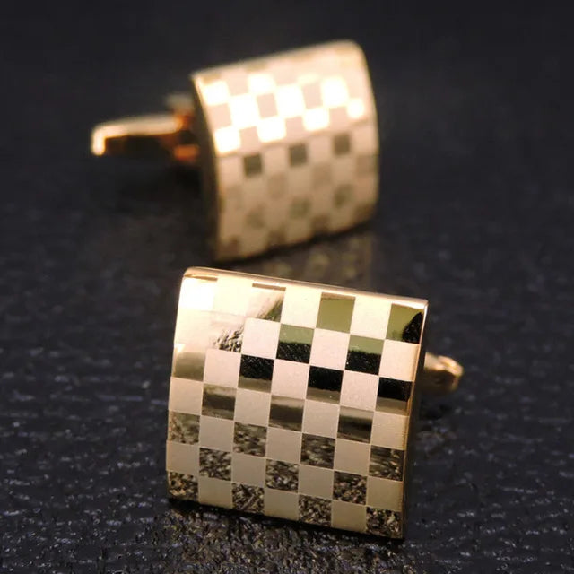 High-Quality Square Copper Cufflinks – Luxury Business & Formal Shirt Accessories for Men