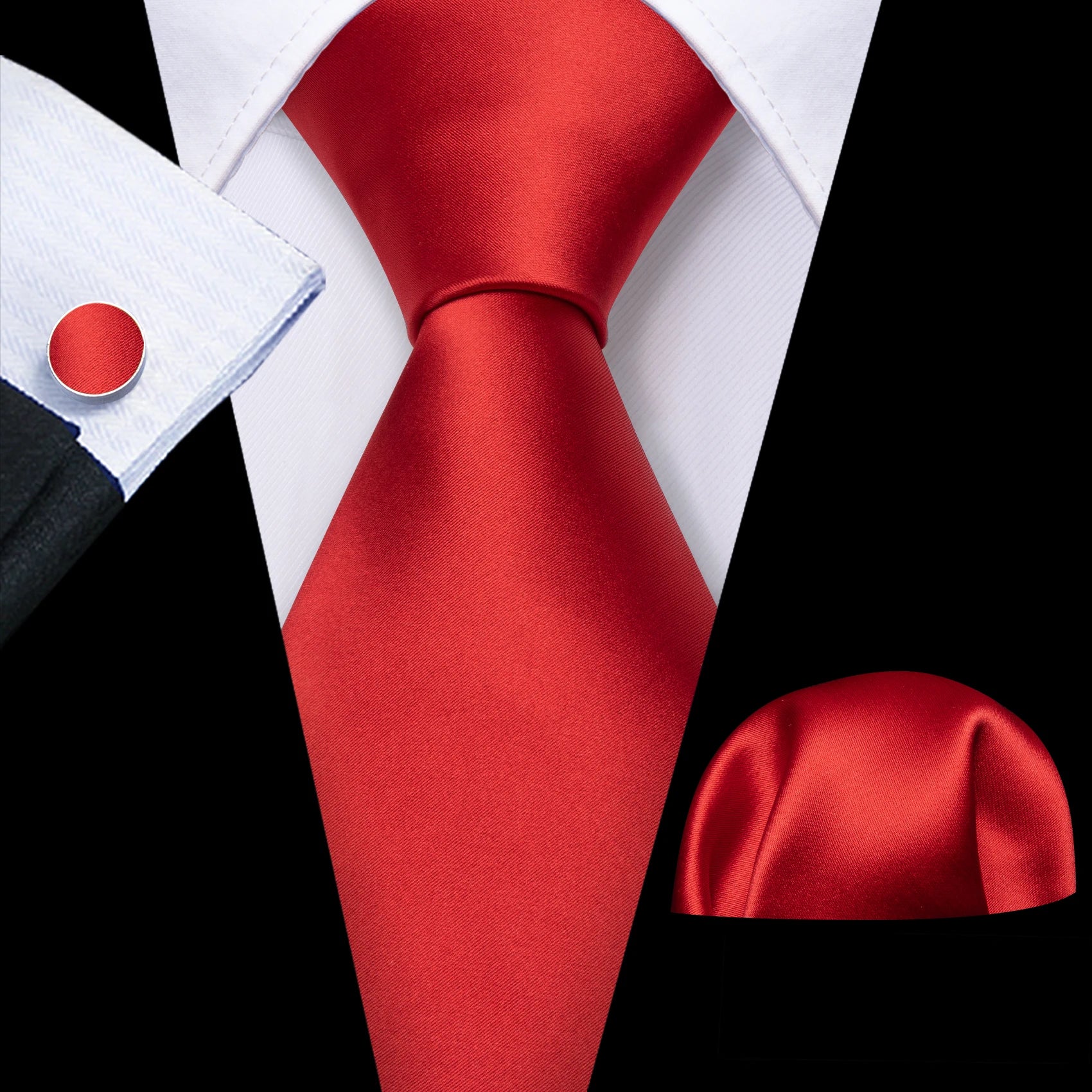 The Burgundy Rose Silk Tie Set