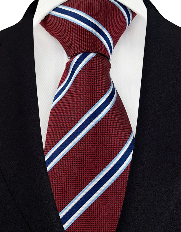 VelvetLine™ Classic Dark Red Paisley Tie (8CM)