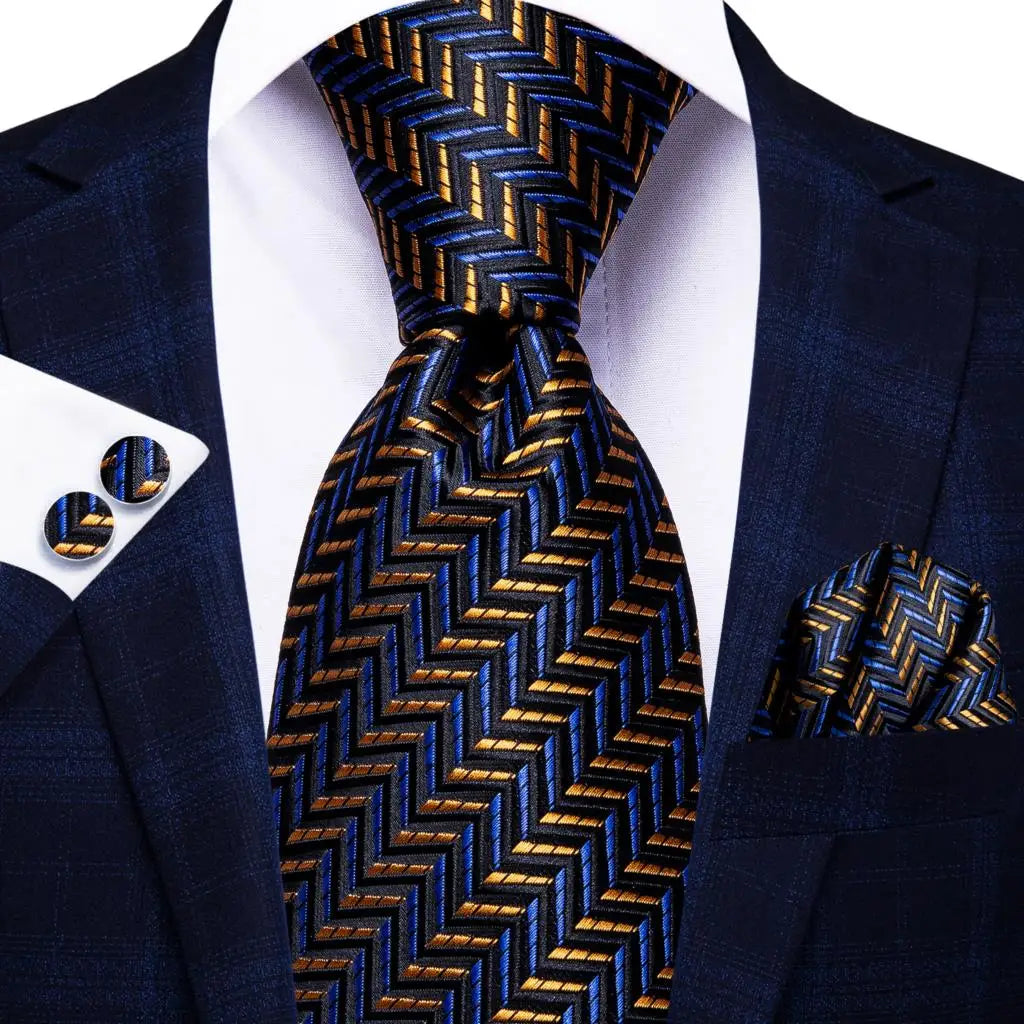 Navy & Gold Regal Paisley