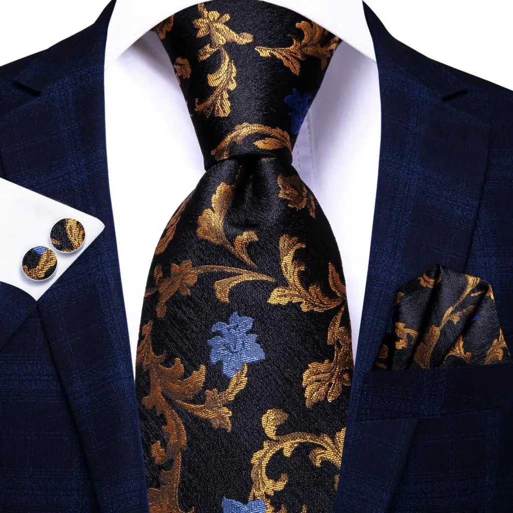 Navy & Gold Regal Paisley