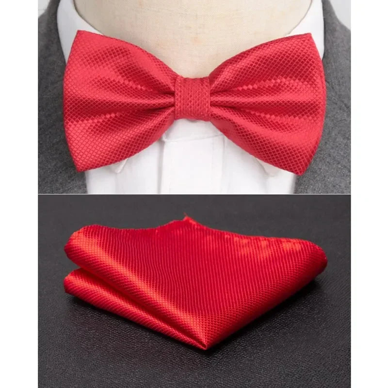 Velvero™ 2-Piece Bowtie & Cravat Set – Solid Color Formal Accessory for Weddings & Events