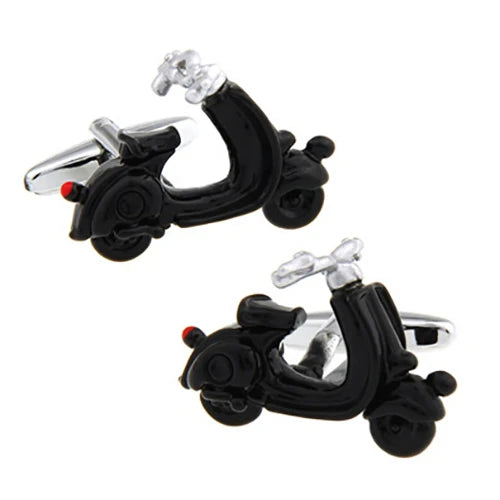 Classic Engine Motif Brass Cufflinks