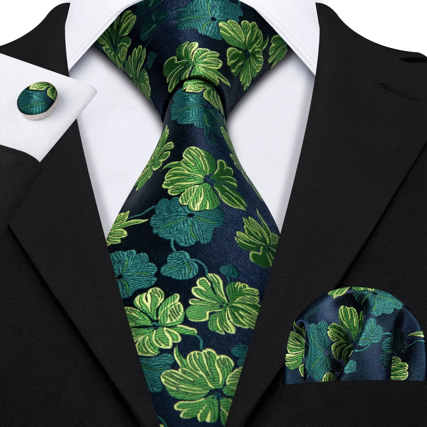The Green Silk Tie Set