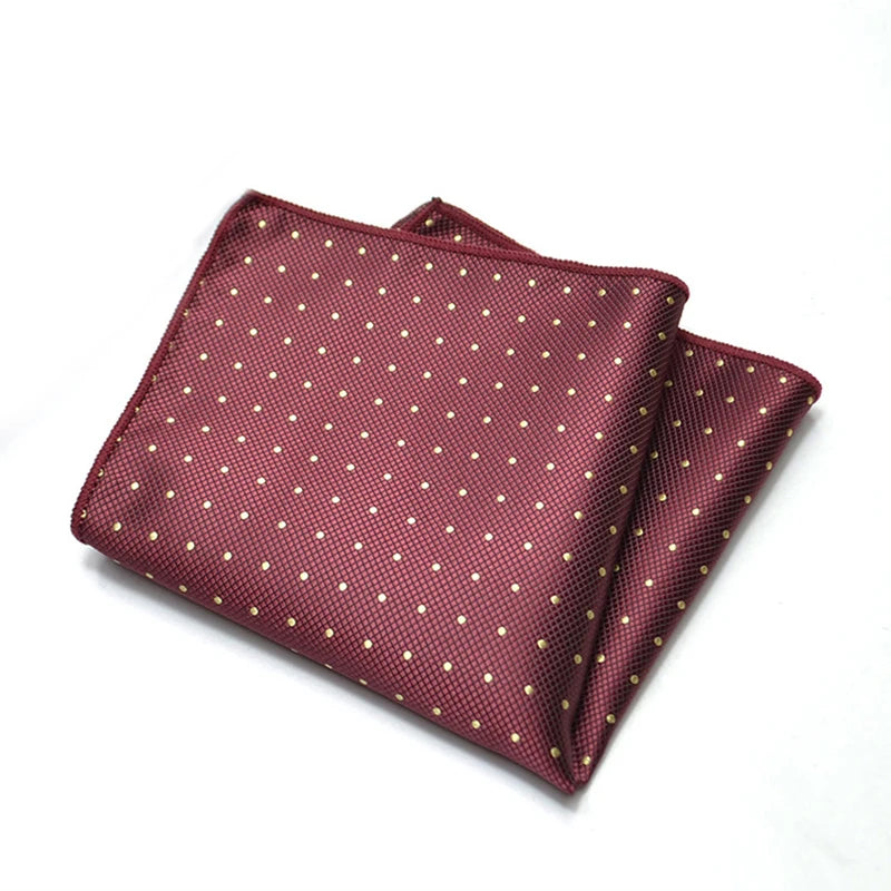 25cm Men’s Classic Paisley Striped Pocket Square – Elegant Handkerchief for Suit & Wedding