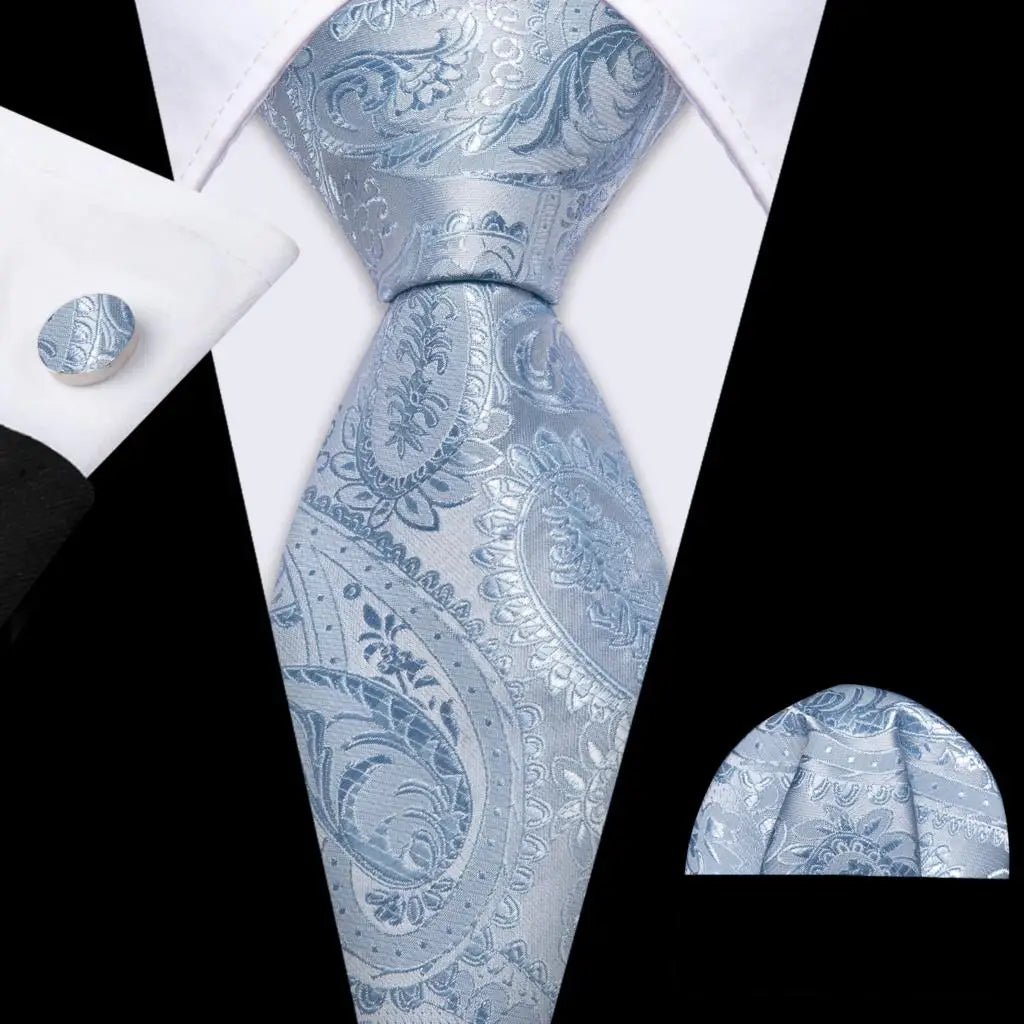 The Blue Spectrum Silk Tie Set