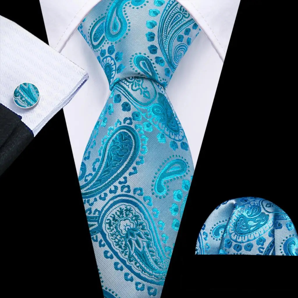 The Blue Spectrum Silk Tie Set