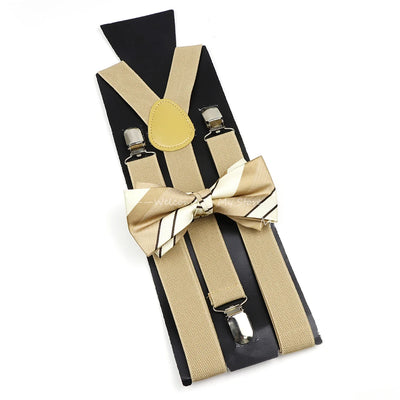 The Langford Striped Suspenders & Bowtie Set
