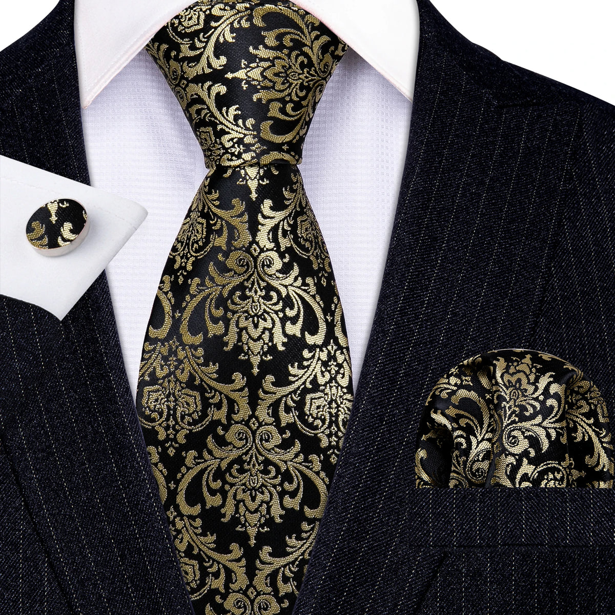 Golden Hour Jacquard Tie & Accessories Set