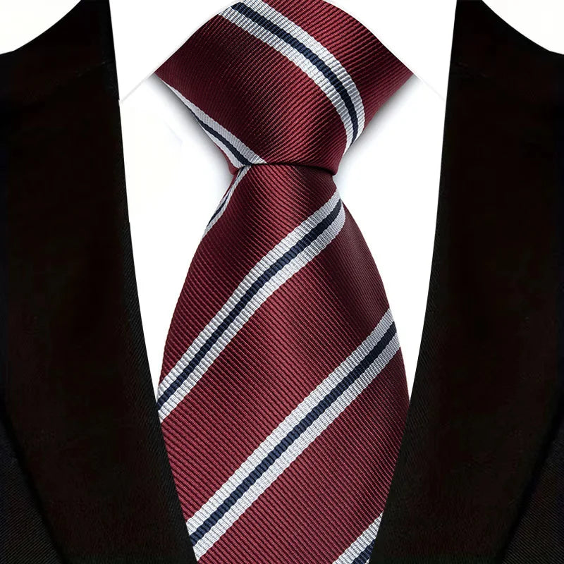 VelvetLine™ Classic Dark Red Paisley Tie (8CM)