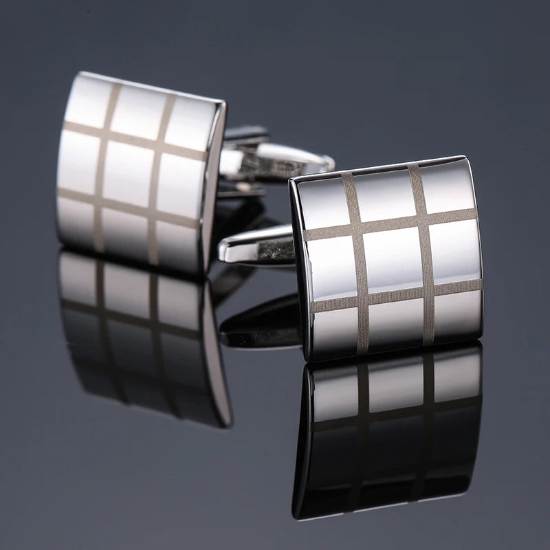 Luxury Square Laser-Engraved Cufflinks