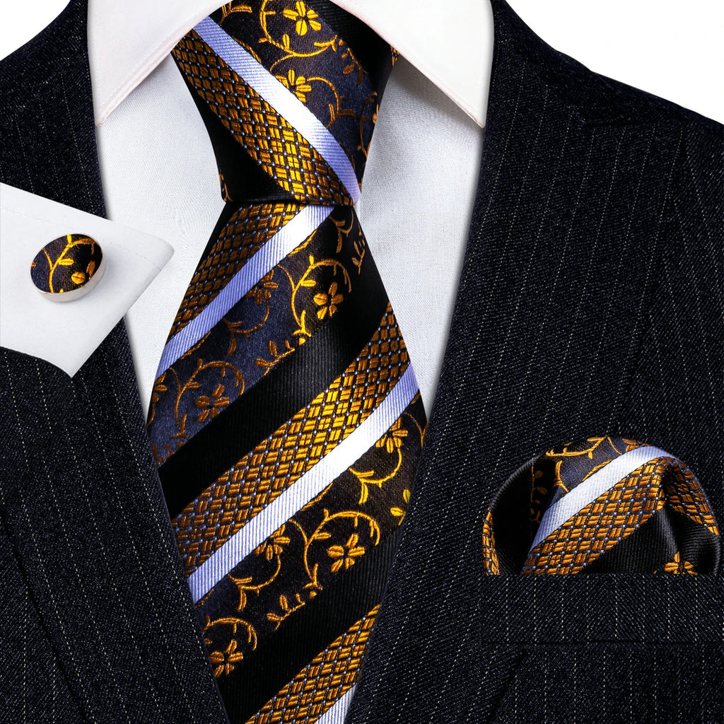 Golden Hour Jacquard Tie & Accessories Set