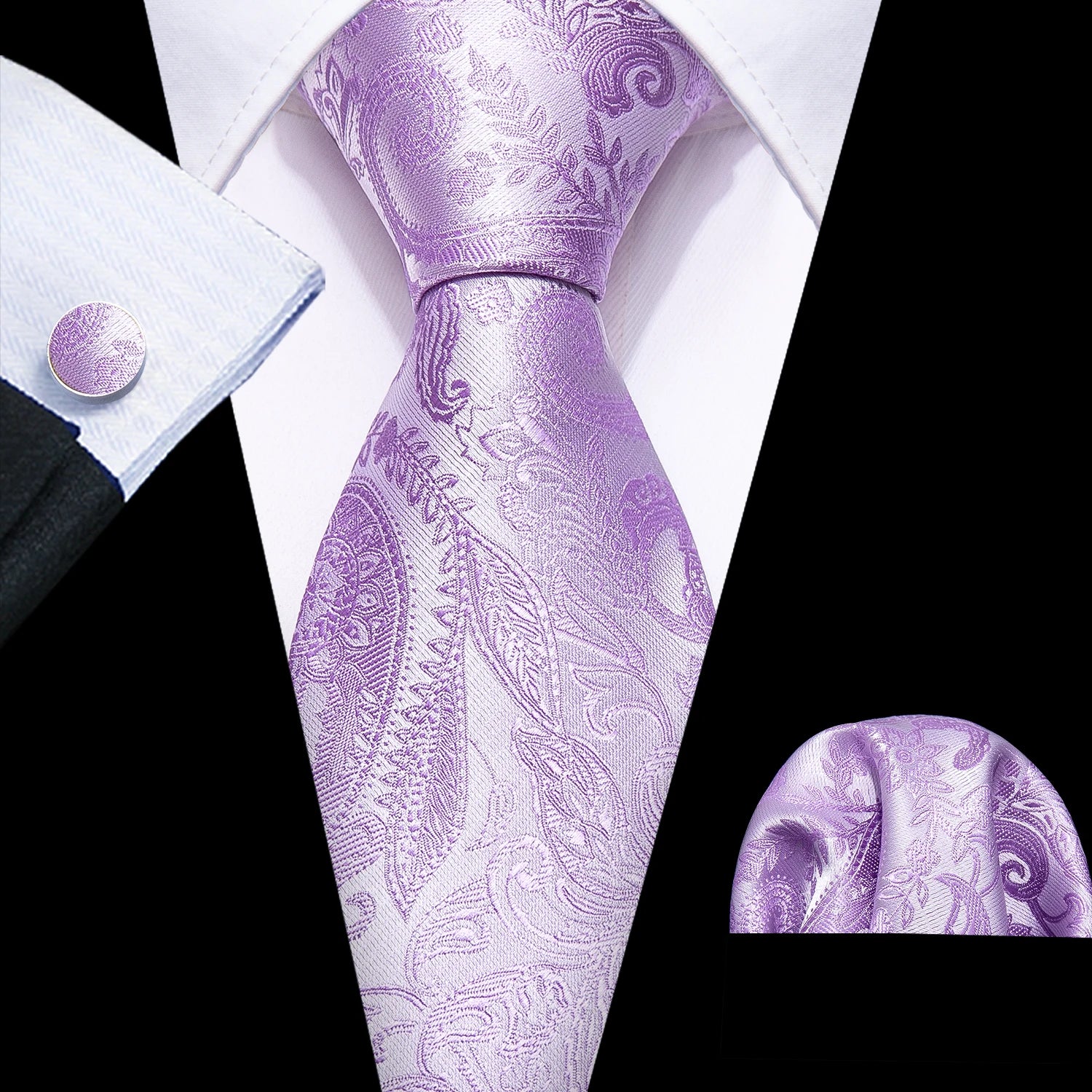 The Pink Coral Silk Tie Set