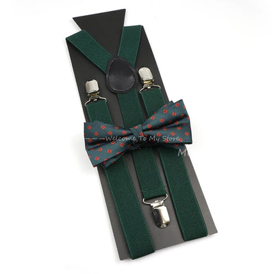 The Langford Striped Suspenders & Bowtie Set