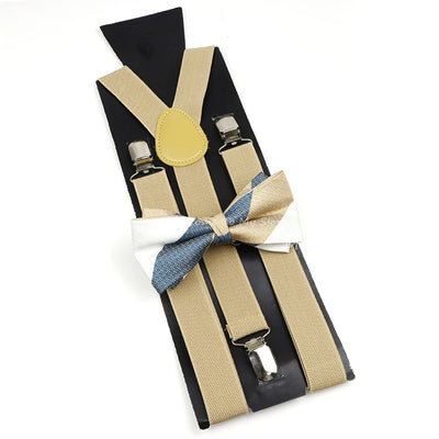 The Langford Striped Suspenders & Bowtie Set