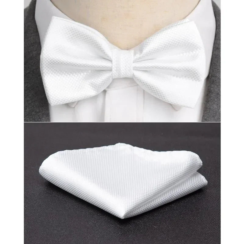 Velvero™ 2-Piece Bowtie & Cravat Set – Solid Color Formal Accessory for Weddings & Events