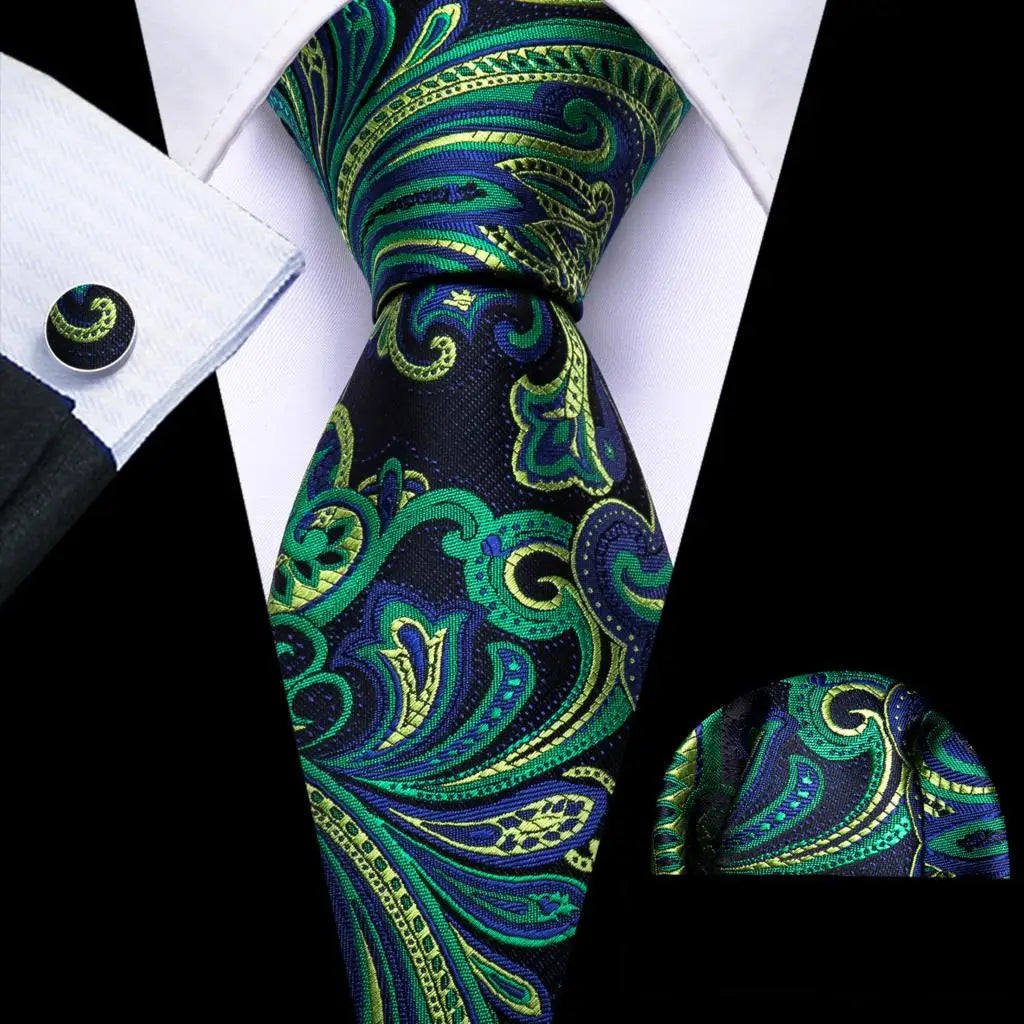 The Green Silk Tie Set