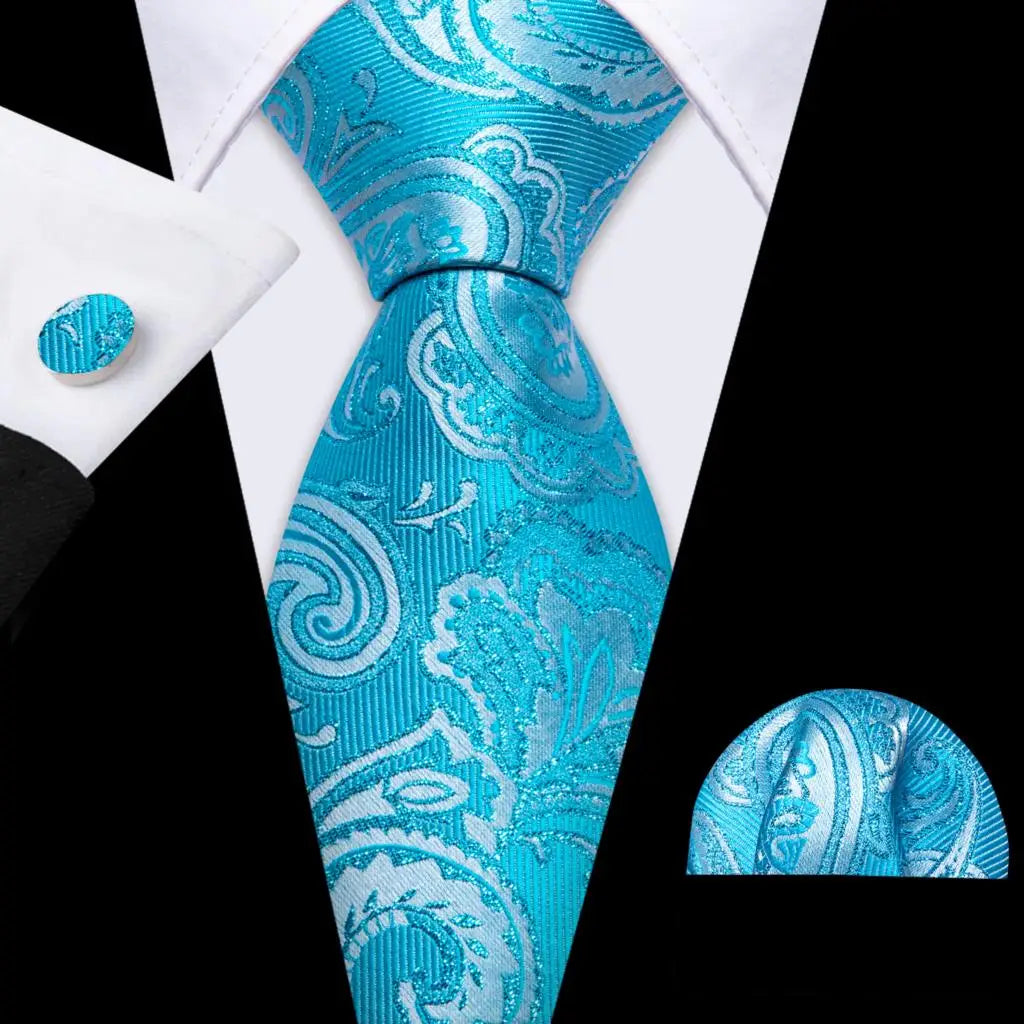 The Blue Spectrum Silk Tie Set